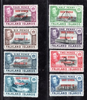 Falklandy/South Georgia - SG B 1 - 8, výplatní řada