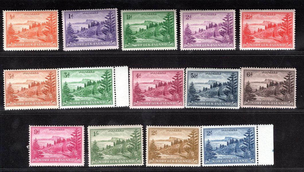 Norfolk Island - SG 1 - 12a, vyplatní řada, kat. 35