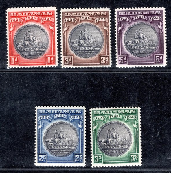 Bahamas - SG 126 - 30, vyplatní řada