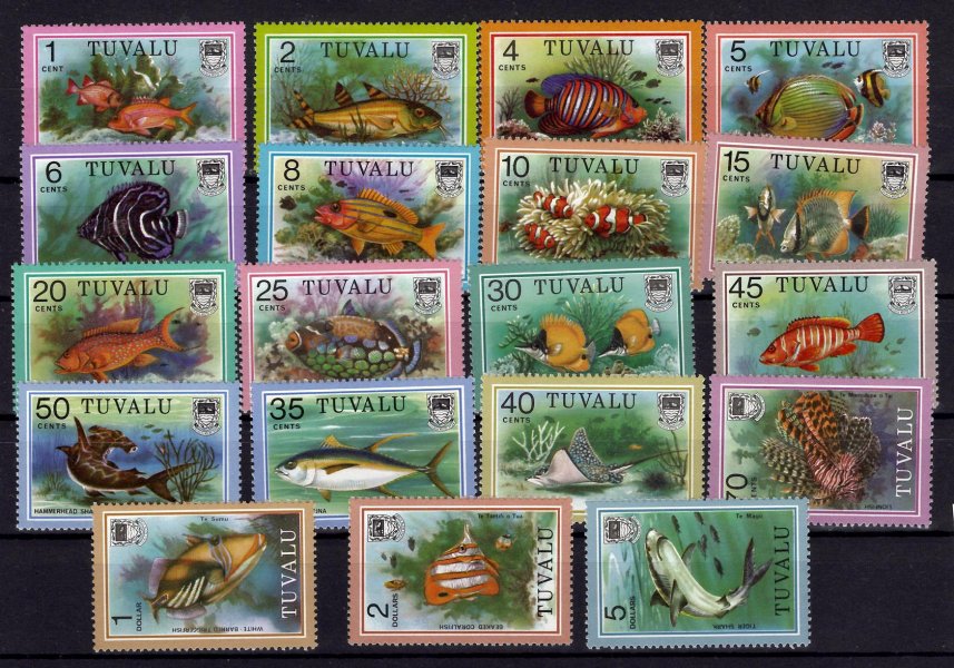 Tuvalu - Mi. 83 - 100, výplatní řada, fauna