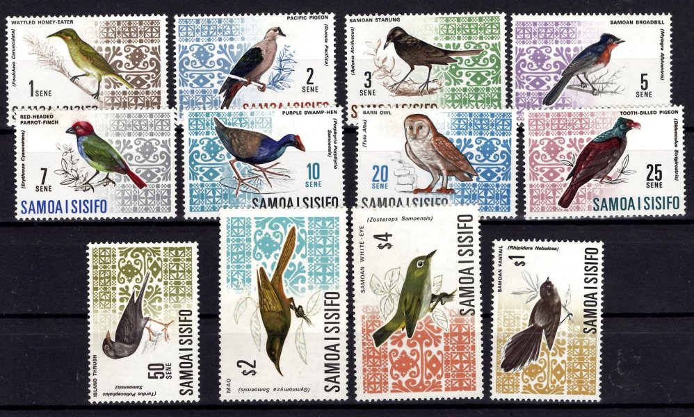 Samoa Sisifo - Mi. 152 - 61,199-200, výplatní řada, fauna