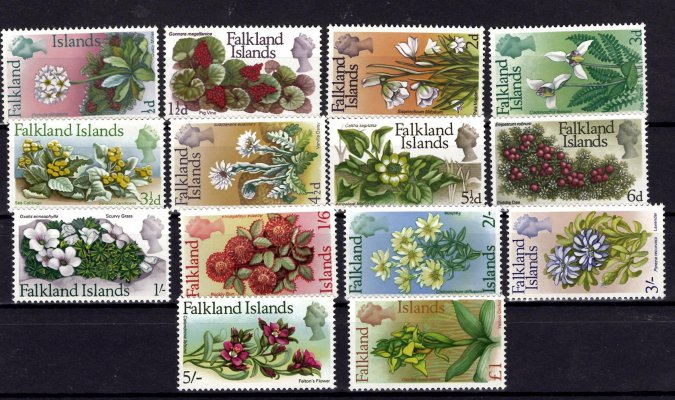 Falkland Islans - Mi.161 - 74, výplatní řada, flora