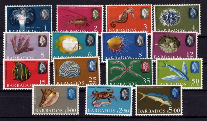 Barbados - Mi. 235 - 48, 280, výplatní řada, fauna, Alžběta