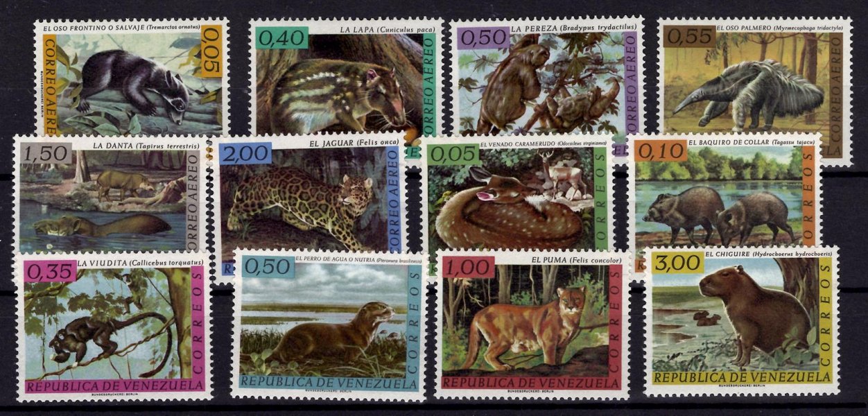 Venezuela - Mi. 1481 - 82, výplatní řada, fauna