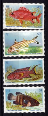 Fiji - Mi. 530 - 33 , výplatní řada, fauna, ryby