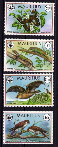 Mauritius - Mi. 463 - 6, výplatní řada, fauna,