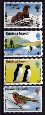 Falkland Islands - Mi. 222 - 5, výplatní řada, fauna, ptáci