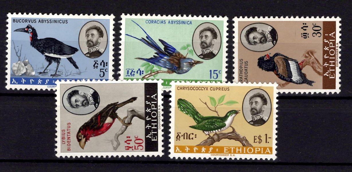 Ethiopie - Mi. 425 - 9, výplatní, fauna, ptáci