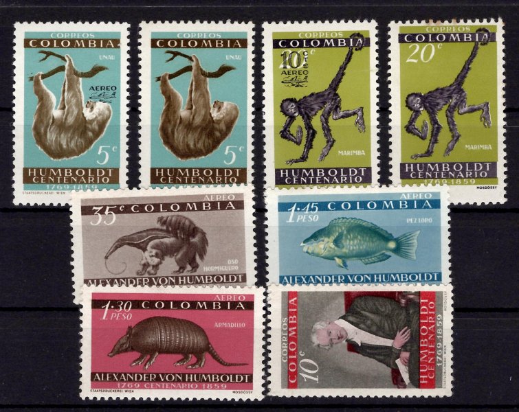 Colombia - Mi. 901 - 6, výplatní řada, fauna