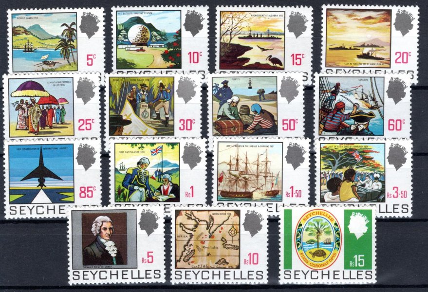 Seychelles - Mi. 259 - 73, výplatní řada, Alžběta