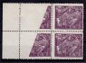 165 A, 200h fialová krajový 4blok s dekorativním nedotiskem 