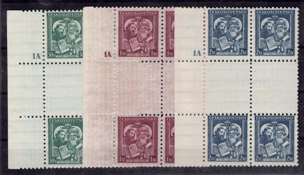 292  - 294, rok 1935, krajová meziarší, dvoupáska s Dč 1 A 