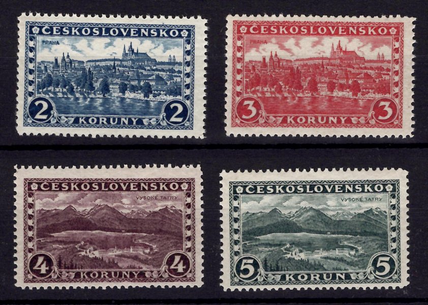 229 - 32, Praha, Tatry, bez průsvitky, kompletní řada