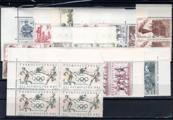 Sestava bloků známek z roku 1956