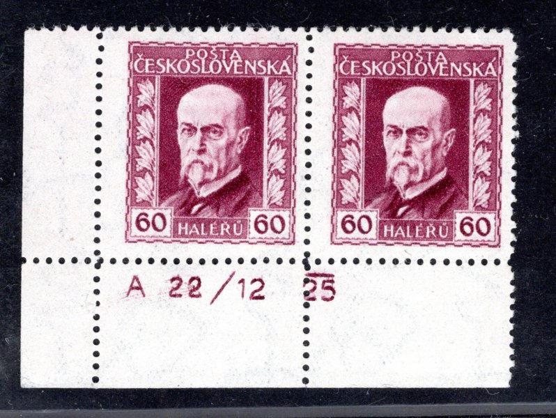 189 B, P 4, TGM, neotypie, řz 13 3/4, rohová dvoupáska s DČ, fialová 60 h, zkoušeno Gilbert