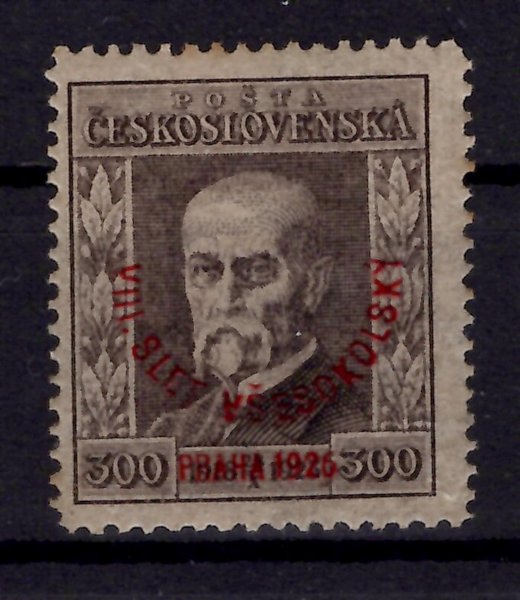 186, P 7, Všesokolský slet, hnědá 300 h, zkoušeno Vrba