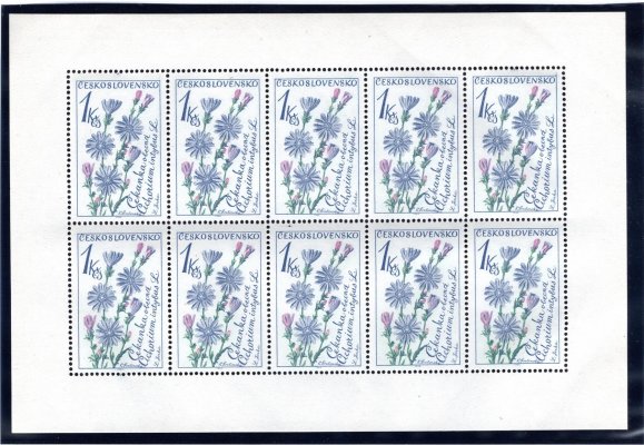 1379,  PL (10), květiny, deska A, 1 Kčs