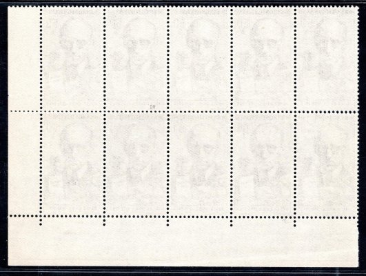 1176, J. Hora, rohový 10 ti blok s DV 39/1, lehce povoleno v perforaci v katalogu velmi podceněno, hledané