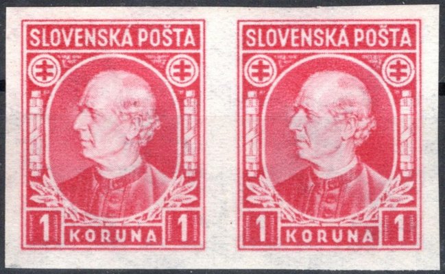 NZ 30Y N, Hlinka, krajový, nezoubkovaná dvoupáska, koruna Hlinka, nezoubkovaná dvoupáska, hledané a vzácné