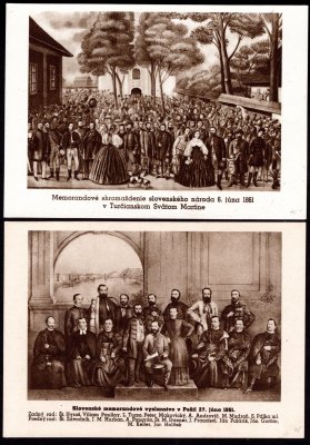 CDV 10/1-B a CDV 10/2-B 2 ks neprošlé celistvostí Memorandové zhromaždenie