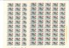 2953 100. ročník Velké pardubické, kompletní 50kusové archy deska A + B, VPO,  PA (25.VI.90)