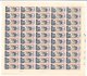 2873  Den čs. poštovní  známky, kompletní 50kusový arch,  PA (9.VIII.88)