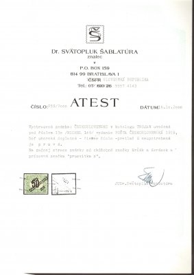 130 Pz, 50 f černé číslo 1914, typ III. Luxusní stav, zkoušeno Karásek, Mrňák + Atest Šablatúra 