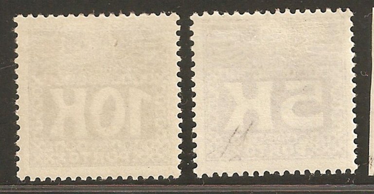 P 45 - 46 /  Doplatní známky z roku 1908 - 19013 : Rakouský Katalog ANK - Portomarken  45 - 46, kat. cena pro xx 1300 euro 