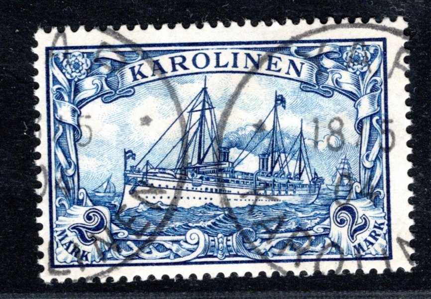 Karoliny Mi.17, 2 M modrá, zk. BOTHE BPP, katalog 100,- Euro