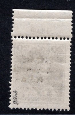 RV 149  Šrobár, 20 f hnědá, krajový kus s počítadlem, zk.Gi