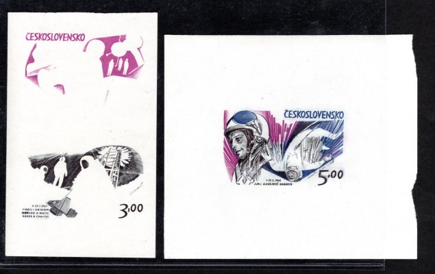 2025 Kosmos 1973, 3x dodatečně pořízené tisky z původních desek (soutisk všech barev a fialová a černá v soutisku), vše s lepem, studijní materiál