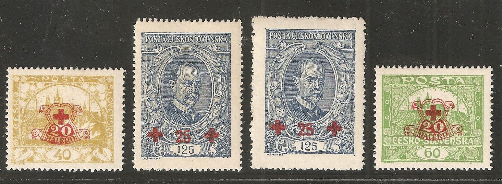 170 - 2  Červený kříž, kompl. řada, zn. 172  I + II typ