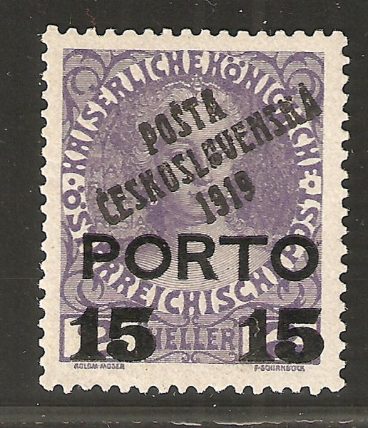 84  typ I,  Porto, 15/2 fialová/černá, zk. Fi,Le