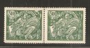 168 A ; dvoupáska s obtiskem na jedné známce, dekorativní, KVP - zkoušeno Gilbert 
