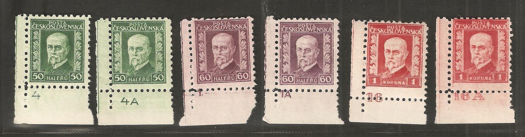 204  s Dč 4 + 4A ; 205 s Dč 1 + 1A ; 208 s Dč 16 +16 A ; Sestava 6 kusů s Dč  