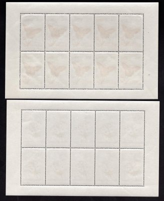 1217 - 25, PL (10), motýli - kompletní luxusní série! Desky A1.2, A1.3, B1.1, A1.1a, A1.1a, B1.1, B1.2, A1.3, A1.1