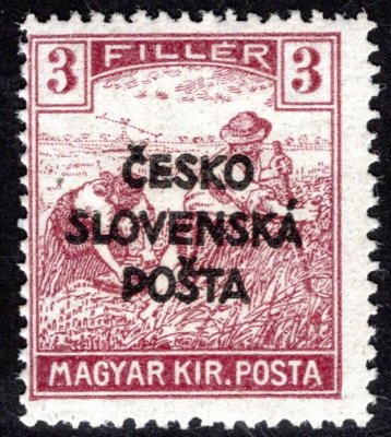 RV 138, Šrobárův přetisk, fialová 3 f, zkoušeno  Vrba