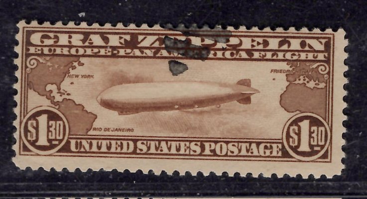 USA - Mi. 327, Zeppelin, 1,30 $ hnědá, hledaná známka