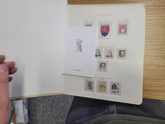 Slovensko od roku 1993, na listech včetně něktých příležittostních tisků, zaskleno, vyšší katalog, nafocena ukázka