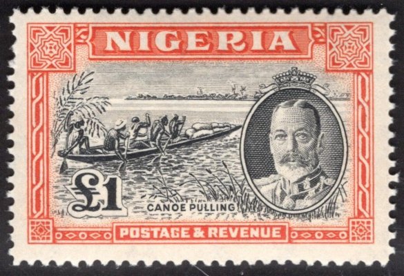 Nigeria - SG 45, výplatní koncová hodnota, Jiří V