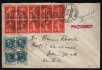 Francie - lodní pošta, obálka zaslaná do USA vyplacená násobnými frankaturami Mi. 269, 287, razítko Německo-Americké lodní pošty 9/10/34, Bremy-New York