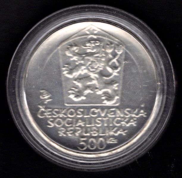 1981 500Kčs Ľudovít Štůr Ag, Ag.900 24g 40mm Kremnica
