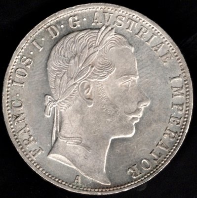 1860 A Vídeň 1 zlatník František Josef I. Ag, Ag.900 12,345g 29mm
