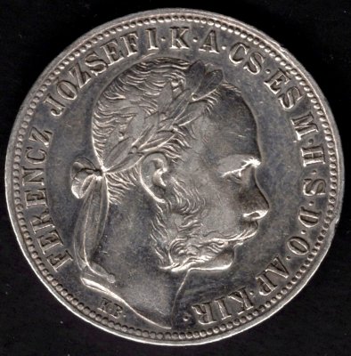 1888 K.B. 1 Forint FJI. Mincovna Kremnica, Ag.900 12,345g 29mm
