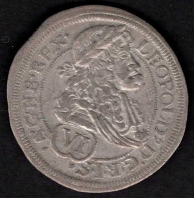 1689 MM VI. Krejcar Leopold I. Vídeň Mittermayer, Ag. 3,48g 25,4mm
