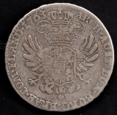 1763 1/2 Tolar Mari Terezie Brusel typ I., Ag.873, 14,48g 32mm
