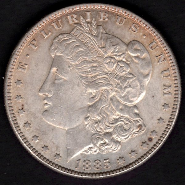 1885 1 Dolar Morgan Philadelphia, Ag.900 26,73g 38,1mm
