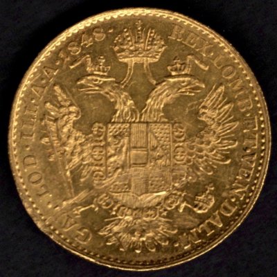 1848 1 dukát A Ferdinand I. Au, Au.986 3,49 20mm raženo Vídeň
