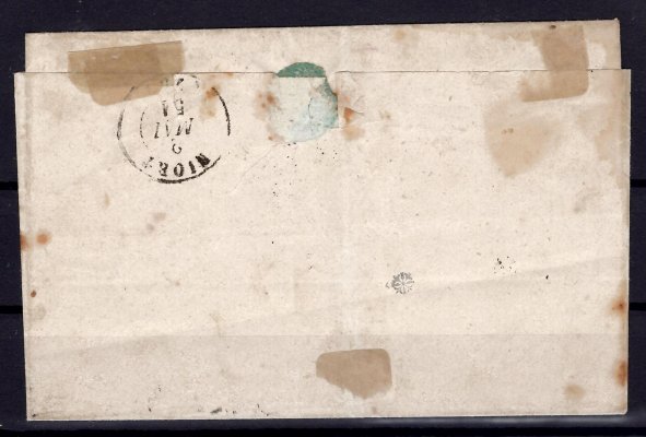 Francie -  skládaný dopis malého formátu vyplacený známkou emise Ceres Mi. 1 z Niortu, 2/MAI/51, s příchozím razítkem, hezká celistvost