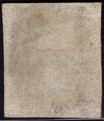 Anglie - Mi. 1, černá penny, písmena D-I, nepoužitá, bez lepu, dobrý střih, attest RPSL, hledaná známka, nádherný kus první známky světa